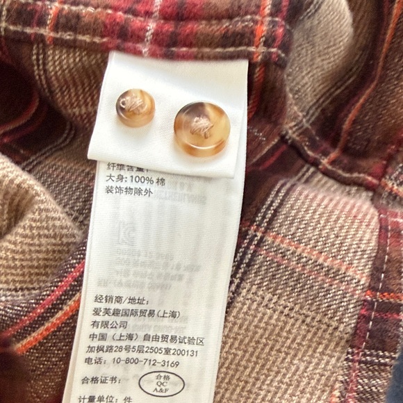 Abercrombie & Fitch Plaid Flannel 100% Cotton Size Medium - Picture 6 of 7